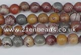 CDJ400 15.5 inches 4mm round sonoran dendritic jasper beads