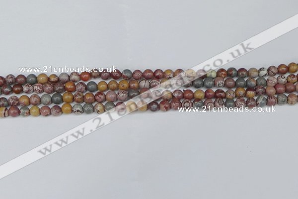 CDJ400 15.5 inches 4mm round sonoran dendritic jasper beads