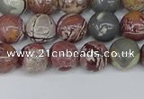 CDJ402 15.5 inches 8mm round sonoran dendritic jasper beads