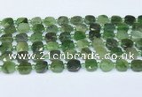 CDJ410 15.5 inches 8mm faceted square Canadian jade beads