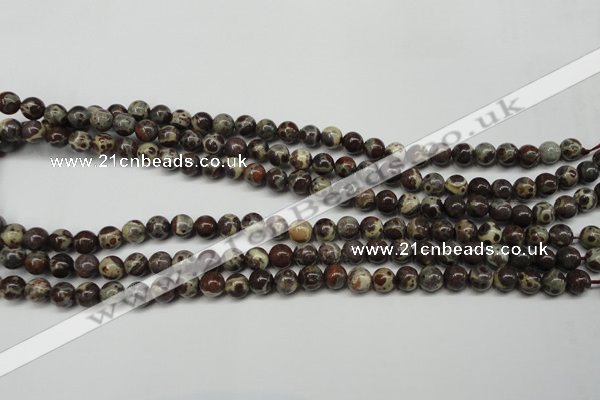 CDM02 15.5 inches 6mm round African dalmatian jasper beads