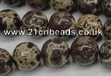 CDM06 15.5 inches 14mm round African dalmatian jasper beads