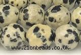 CDM102 15 inches 10mm faceted round dalmatian jasper beads