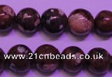 CDM52 15 inches 8mm round strawberry dalmatian jasper beads