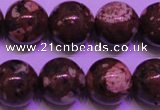 CDM53 15 inches 10mm round strawberry dalmatian jasper beads