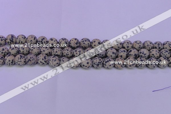 CDM81 15.5 inches 6mm round matte dalmatian jasper beads