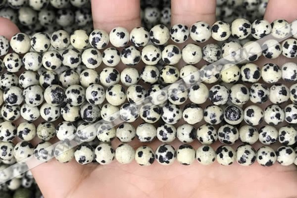 CDM91 15.5 inches 6mm round dalmatian jasper beads wholesale