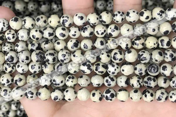 CDM92 15.5 inches 8mm round dalmatian jasper beads wholesale