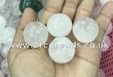 CDN02 25mm round white crystal decorations wholesale