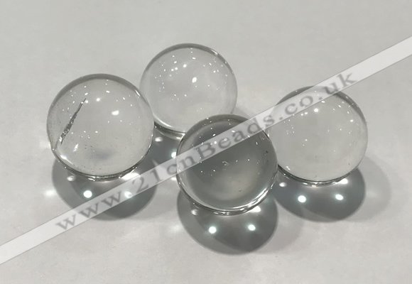 CDN1000 20mm round white crystal decorations wholesale