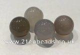 CDN1003 20mm round grey agate decorations wholesale