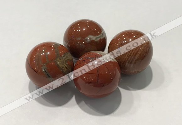 CDN1007 20mm round red jasper decorations wholesale