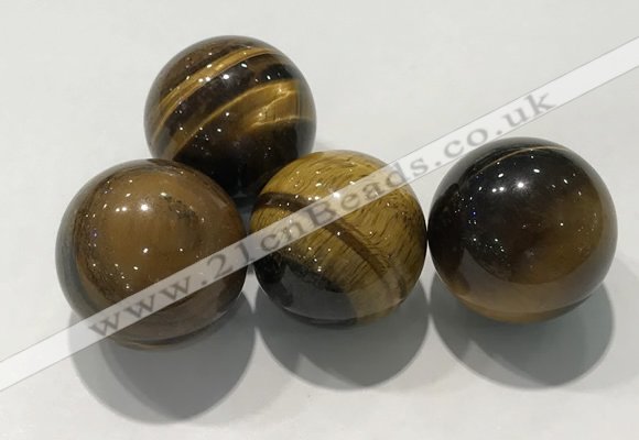 CDN1015 25mm round yellow tiger eye decorations wholesale