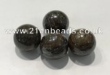 CDN1019 25mm round bronzite decorations wholesale