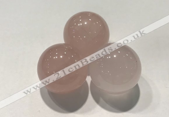 CDN1030 30mm round rose quartz decorations wholesale