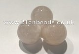 CDN1031 30mm round rose quartz decorations wholesale