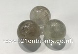 CDN1033 30mm round smoky quartz decorations wholesale