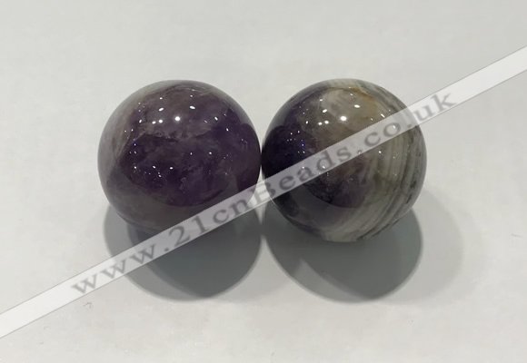 CDN1035 30mm round amethyst decorations wholesale