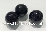 CDN1055 30mm round blue goldstone decorations wholesale