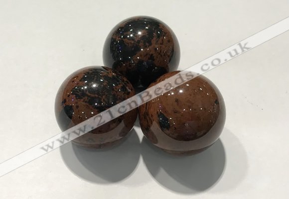 CDN1062 30mm round mahogany obsidian decorations wholesale