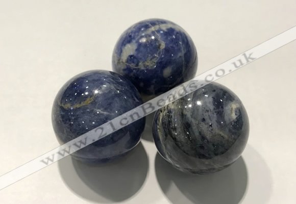 CDN1068 30mm round sodalite decorations wholesale