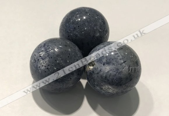 CDN1070 30mm round blue coral decorations wholesale