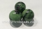 CDN1081 30mm round ruby zoisite decorations wholesale