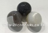 CDN1090 30mm round agate decorations wholesale