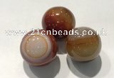 CDN1095 30mm round agate decorations wholesale