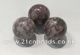 CDN1100 30mm round lilac jasper decorations wholesale