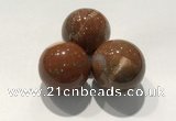 CDN1106 30mm round red jasper decorations wholesale