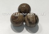 CDN1115 30mm round zebra jasper decorations wholesale