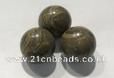 CDN1134 30mm round coffee wood jasper decorations wholesale