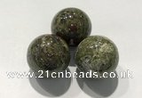 CDN1135 30mm round dragon blood jasper decorations wholesale