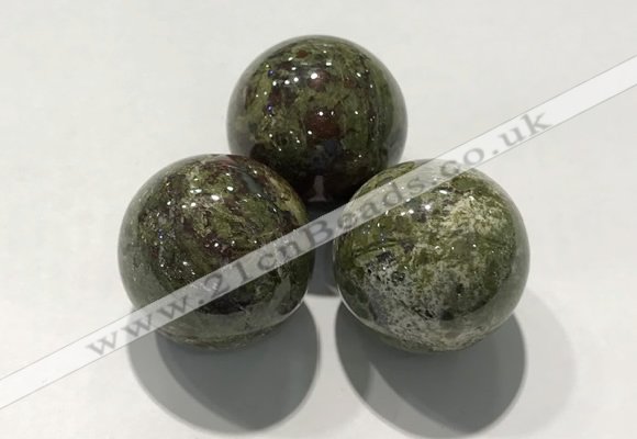 CDN1135 30mm round dragon blood jasper decorations wholesale