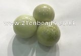 CDN1158 30mm round lemon jade decorations wholesale