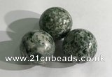 CDN1159 30mm round Qinghai jade decorations wholesale