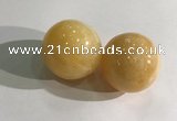 CDN1176 35mm round yellow jade decorations wholesale