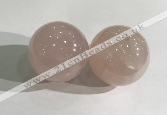 CDN1203 40mm round rose quartz decorations wholesale