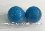 CDN1219 40mm round dyed white howlite decorations wholesale