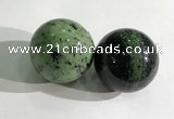 CDN1238 40mm round ruby zoisite decorations wholesale