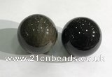 CDN1240 40mm round golden obsidian decorations wholesale