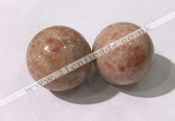 CDN1249 40mm round golden sunstone decorations wholesale