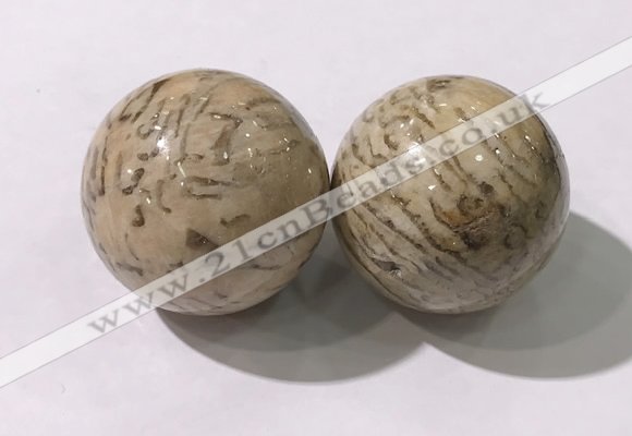 CDN1255 40mm round feldspar decorations wholesale