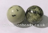 CDN1268 40mm round yellow jasper decorations wholesale