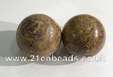 CDN1281 40mm round elephant blood stone decorations wholesale