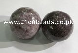 CDN1283 40mm round lilac jasper decorations wholesale