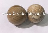 CDN1298 40mm round picture jasper decorations wholesale