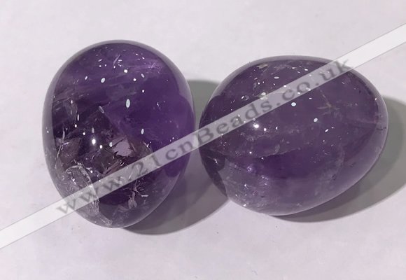 CDN1333 35*45mm egg-shaped amethyst decorations wholesale