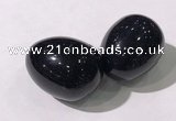 CDN1345 35*45mm egg-shaped blue goldstone decorations wholesale